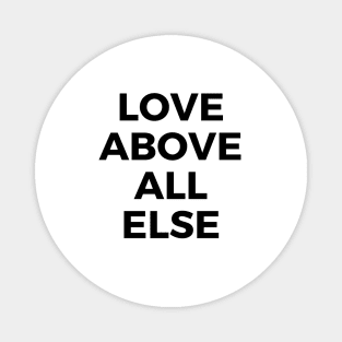 "Love Above All Else" White Double Square Charity Magnet